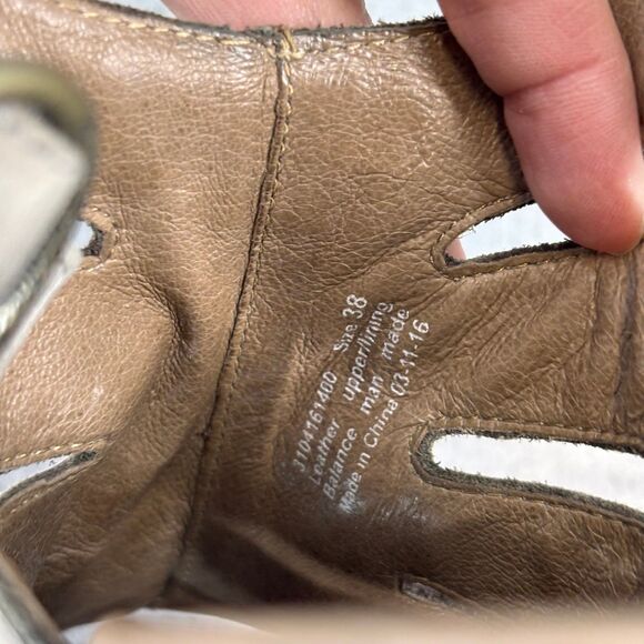 Dansko Demetra Heels Taupe Nubuck Leather Cagey Strappy Bootie Women’s EU 38 - Picture 9 of 11